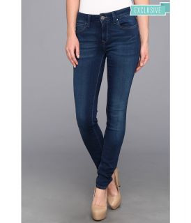 Mavi Jeans Adriana Mid Rise Super Skinny in Dark Lux Sateen Womens Jeans (Blue)