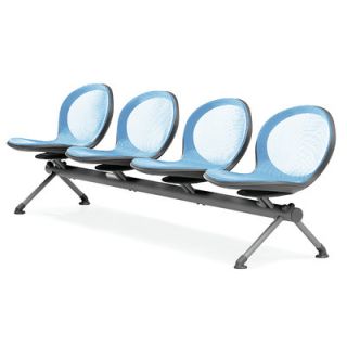 OFM Net Series Four Chair Beam Seating NB 4 Color: Sky Blue