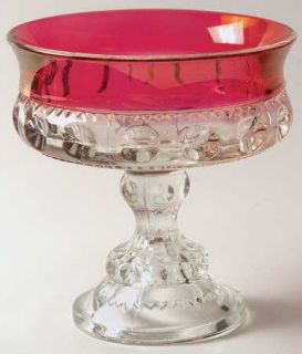 Tiffin Franciscan KingS Crown Ruby Flashed (Top Only) Compote Dish, No Lid   St