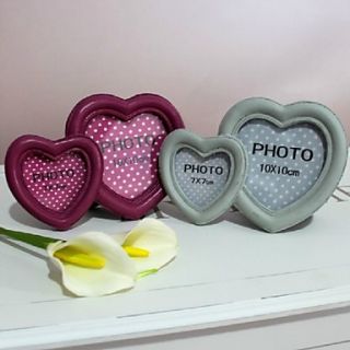 Double Heart Photo Frame (More Colors)