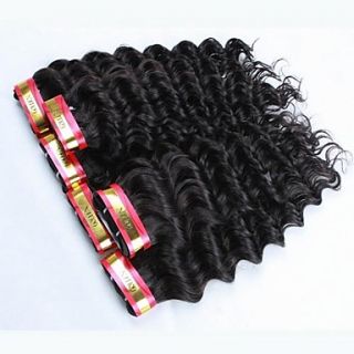 26 Inch Natural Black Deep Kinky Curly Mongolian Virgin Hair Weave Bundles 62G/Piece (2.10OZ/Piece)