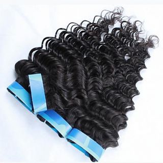 14 14 16 16 Color 1B Grade 4A Indian Virgin Deep Wave Human Hair Extension