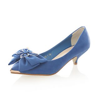 Leatherette Womens Kitten Heel Heels Pumps/Heels Shoes With Bowknot (More Colors)