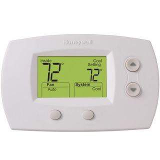Honeywell TH5320U1001 FocusPRO 5000 NonProgrammable Thermostat Large Screen, HP/HC, 3H/2C, Auto C/O, Dual Powered