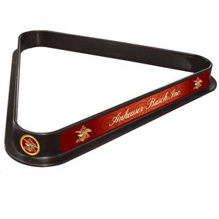 Anheuser Busch A and Eagle Billiard Ball Triangle Rack (Black, red, goldDimensions: 11.25 inches wide x 12.375 inches high x 1.25 inches deepWeight: .75 pounds )