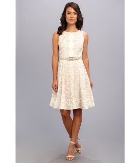 Anne Klein Cotton Darted Circle Dress Womens Dress (White)