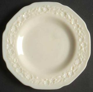 Indiana Glass Indiana Custard Ivory Bread and Butter Plate   Ivory,Flower &Leaf