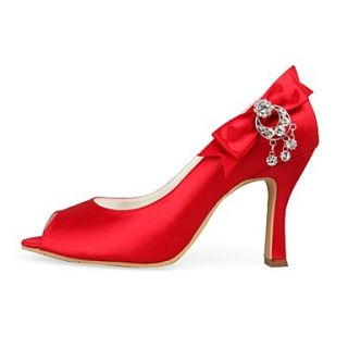 Satin Upper Rhinestone Pumps Wedding Shoes More Colors Available