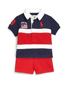 Ralph Lauren Infants Two Piece Polo Shirt & Shorts Set   Newport Navy