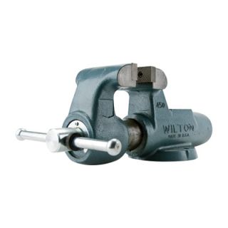 Wilton Serrated Machinist Bench Vise   8in. Jaw Width, Stationary Base, Model#