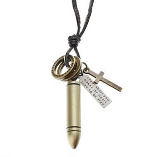 Bullet Pattern Cow Leather Necklace