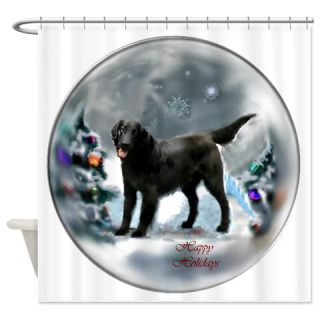 CafePress Flat Coated Retriever Christmas Shower Curtain Free Shipping! Use code FREECART at Checkout!