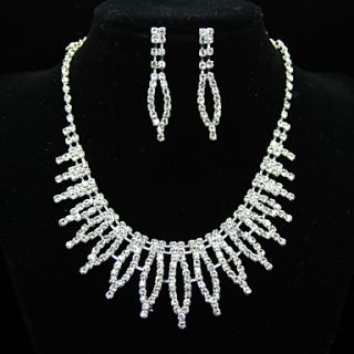 Fantastic Alloy With Rhinestones Jewelry Set Including Necklace, Earrings