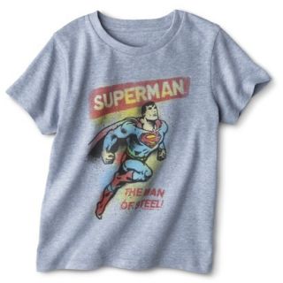 Superman Infant Toddler Boys Short Sleeve Tee   Vintage Blue 3T