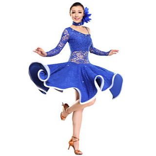 Performance Dancewear Viscose With Lace Latin Dance Dress for Ladies(More Colors)