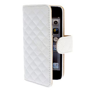 PU Leather Full Body Case with Card Slot and Magnetic Snap for iPhone 5/5S (White)