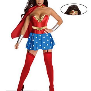 Superhero Superman Superwoman Fancy Dress Womens Costume