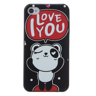 Lovely Panda Pattern PC Hard Case with Interior Matte Protection for iPhone 4/4S