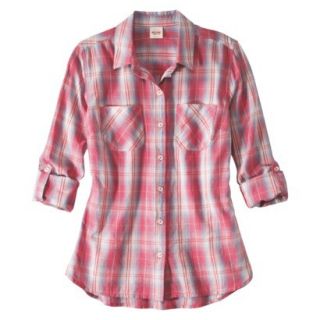 Mossimo Supply Co. Juniors Plaid Shirt   Red XXLRG