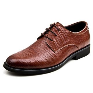 Mens Leather Comfort Oxfords Shoes With Lace up