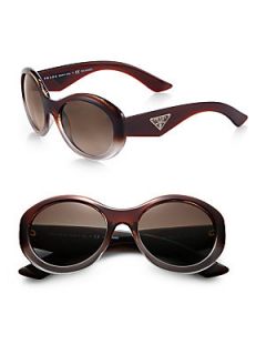 Prada Oval Glam Sunglasses   Brown
