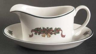 Johnson Brothers Victorian Christmas (England 1883) Gravy Boat & Underplate (R