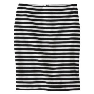 Merona Womens Ponte Pencil Skirt   Black/Cream   10