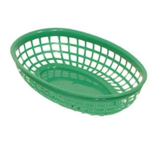 Update International Oval Fast Food Basket   9 1/2x7 Plastic, Green