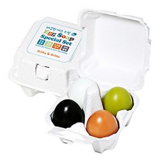 [Holika Holika] Egg Soap Special Set 50g x4ea (Moisturizing Soap : White Egg, Green Tea, Charcoal, Ocher)