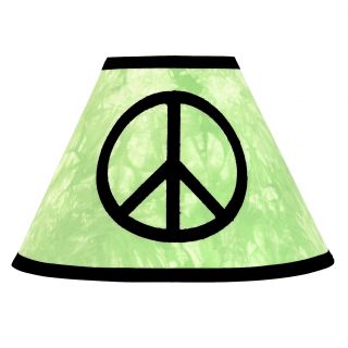 Sweet Jojo Designs Lime Tie Dye Peace Lamp Shade (Lime greenPrint: Tie dye with peace signDimensions: 7 inches high x 10 inches bottom diameter x 4 inches top diameterMaterial: 100 percent cottonLamp base is NOT includedThe digital images we display have 