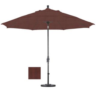 Premium 11 foot Adobe Fiberglass Woven Umbrella With 50 pound Stand (AdobeMaterials: Woven OlefinWeather resistantUV protectionExtra Large 11 foot Diameter CanopyEight (8) Premium Durability Fiberglass Ribs with 0.5 inch DiameterRiveted and Reinforced Rib