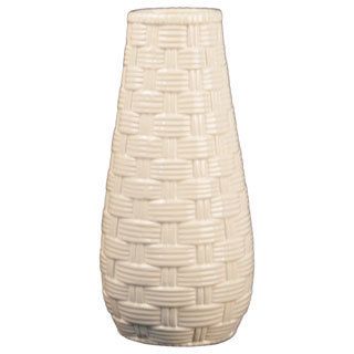 Privilege Large Ceramic White Vase (WhiteDimensions: 18 inches high x 8 inches wide x 8 inches deepThis custom made item will ship within 1 10 business days. )