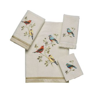 Avanti Gilded Birds Bath Towels, Ivory