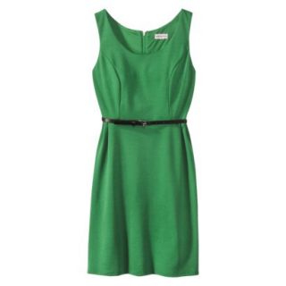 Merona Womens Ponte Sleeveless Fit and Flare Dress   Mahal Green   XS