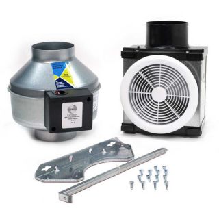 Fantech PB110 Inline Exhaust Fan, 110 CFM, Bathroom Ventilation Fan Kit for 4 Duct