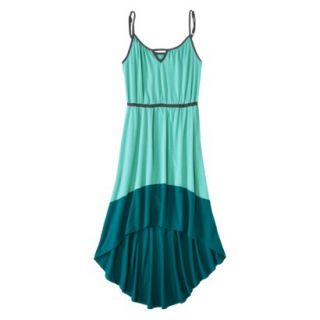 Merona Petites Sleeveless High Low Maxi Dress   Aqua/Gray MP
