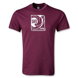 Euro 2012   FIFA Confederations Cup 2013 Emblem T Shirt (Maroon)