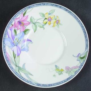 Studio Nova Classic Garden Saucer for Flat Cup, Fine China Dinnerware   Pastel F