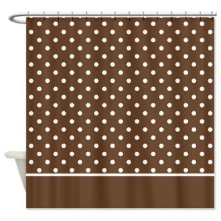 CafePress Brown with White Dots 2 Shower Curtain Free Shipping! Use code FREECART at Checkout!