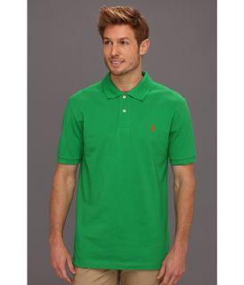 U.S. Polo Assn Solid Polo with Small Pony Mens Short Sleeve Knit (Green)