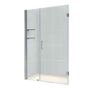 Dreamline SHDR20437210S01 Frameless Shower Door, 25 Wide Unidoor w/ Shelves amp; 18 Stationary Panel Chrome