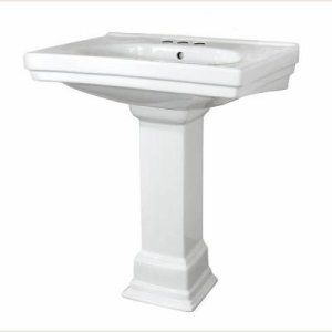 Foremost FL19504WH Structure Suite Vitreous China Pedestal Sink Combo