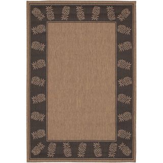 Recife Tropics Cocoa Black Rug (510 X 92) (CocoaSecondary colors: BlackTip: We recommend the use of a non skid pad to keep the rug in place on smooth surfaces.All rug sizes are approximate. Due to the difference of monitor colors, some rug colors may vary