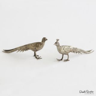 DwellStudio Pair of Metal Peacocks Sculpture D9.90007