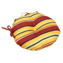 Mayan Stripe 15 inch Round Outdoor Bistro Chair Cushion (set Of 2) (Mayan stripe Materials: 100 percent polyesterFill: Poly Fill material uses 100 percent recycled, post Consumer plastic bottlesClosure: Sewn on all sides Weather resistantUV protection Car