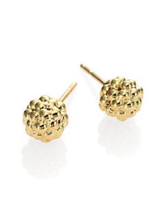 Lagos 18K Yellow Gold Caviar Beaded Stud Earrings   Gold