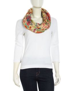 Mixed Print Infinity Scarf