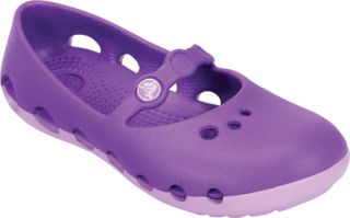 Infant/Toddler Girls Crocs Duet Orb Flat   Neon Purple/Iris Slip on Shoes