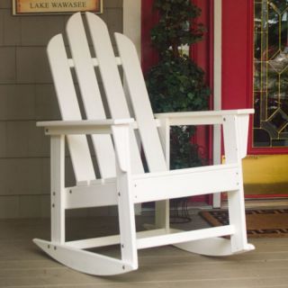 POLYWOOD Recycled Plastic Long Island Adirondack Rocking Chair   ECR16BL