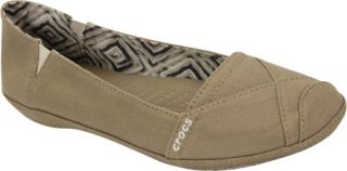 Womens Crocs Angeline Flat   Khaki/Khaki Casual Shoes